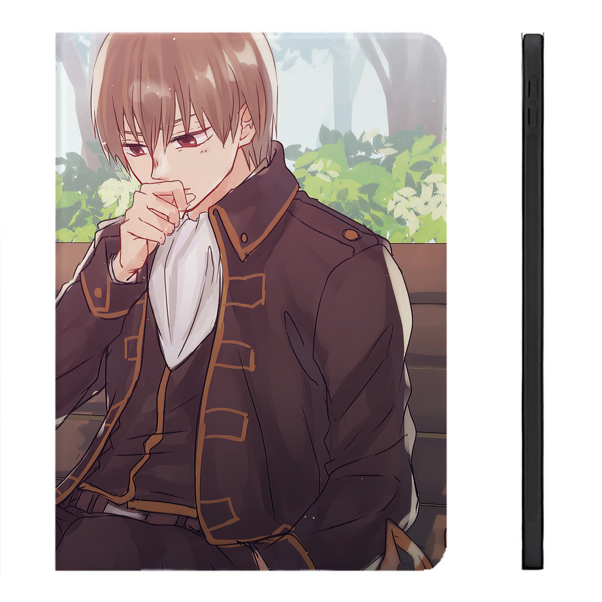 （画像用） ぎんたま 坂田銀時（さかたぎんとき） 神楽 志村新八（しむら しんぱち） GINTAMA Sakata Gintoki Kagura Shimura Shinpachi IPadケース ペンホルダー付き ブックスタイルデザイン